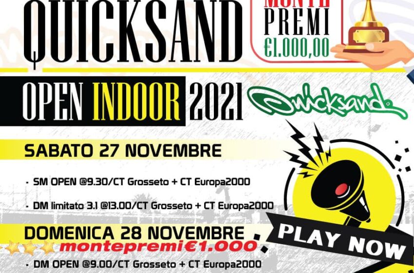  27-28 novembre 2021 “Quicksand Open Indoor 2021”