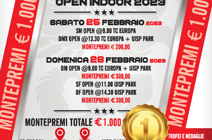 25-26 Febbraio 2023 Campionati Toscani Open Indoor 2023